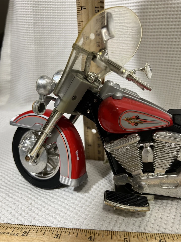 1994 Buddy L #5606 Harley-Davidson Motorcycle Classic Cruiser Red 11.5" L  (398  - Image 2 of 4