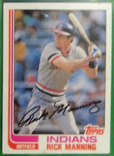 Rick Manning Cleveland Indians  1982  Autographed Card