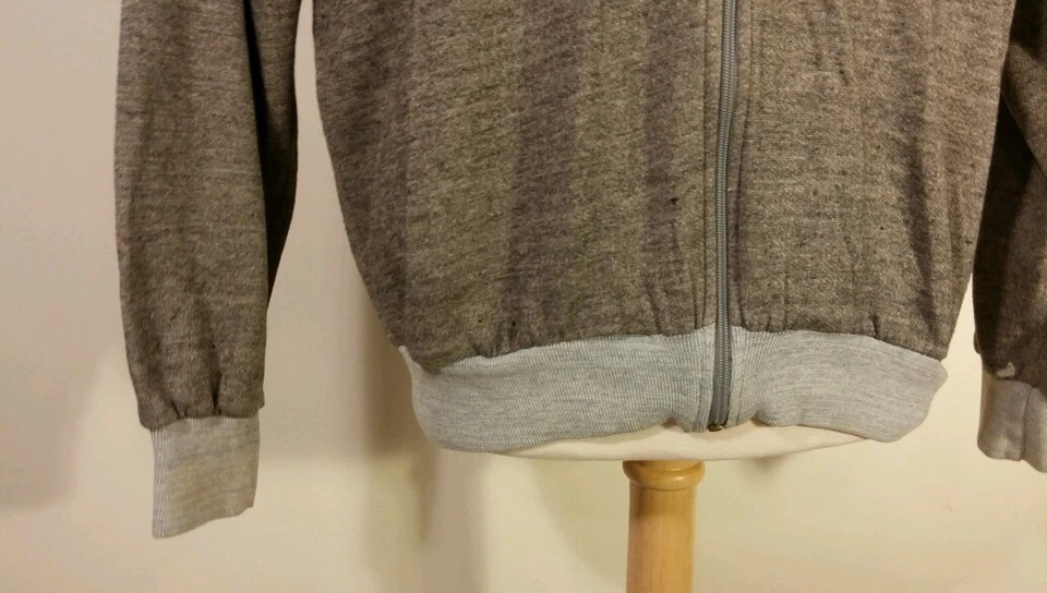 Винтажный 70-х 80-х Tri смесь Athletic трек куртка вересковый серый XL вискоза хипстер - Изображение 4 из 4