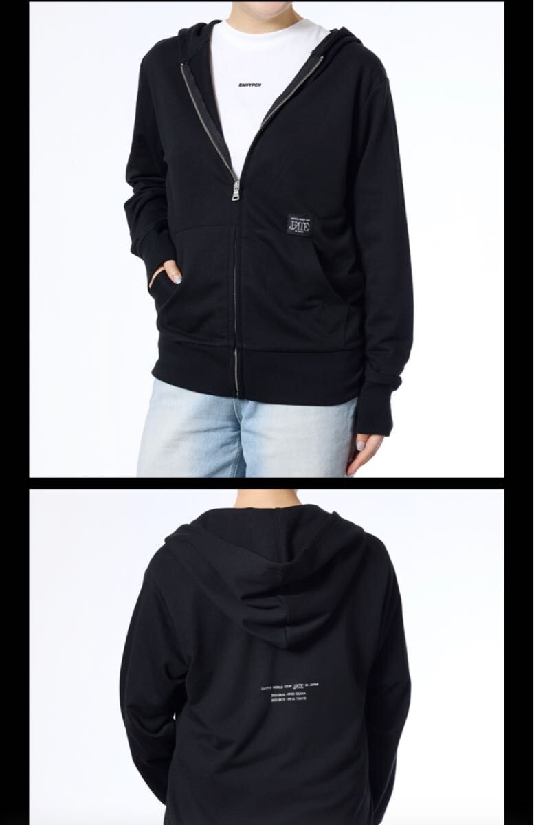 ENHYPEN - enhypen ジップアップフーディー mサイズ ENHYPEN World Tour Manifesto Zip UP Hoodie M-Size Black