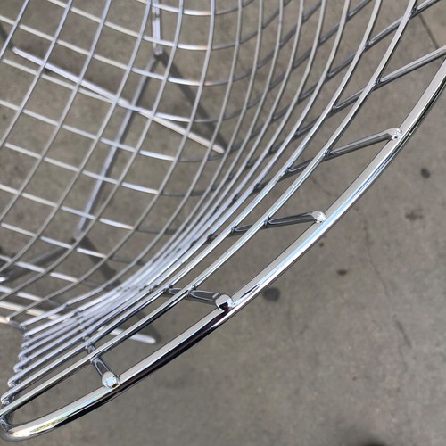 AUTHENTIC early KNOLL Harry BERTOIA chrome WIRE CHAIR pre-1986 U.S.A. made - Picture 9 of 10