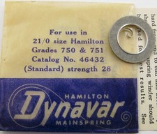 Hamilton caliber 21/0s 750 751 46432 Watch tongue end Mainspring x1 white alloy
