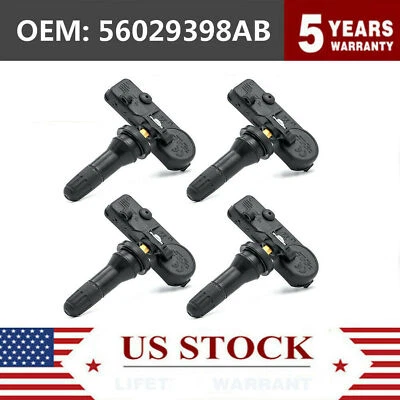 4pcs Tire Pressure Sensor TPMS OEM 56029398AB For Dodge Chrysler Jeep RAM - Image 1 of 4