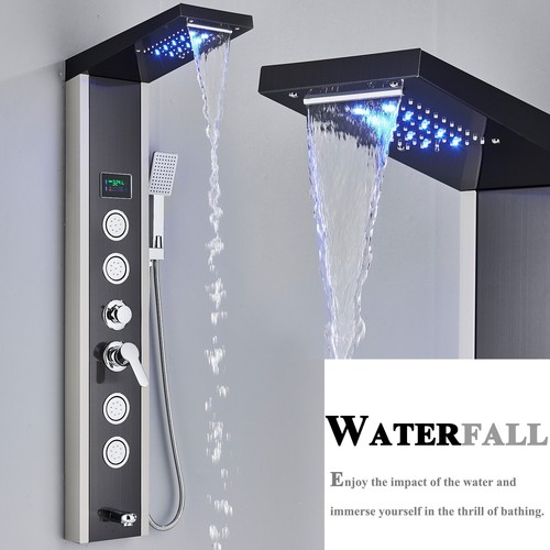 Pannello colonna doccia idromassaggio inox pioggia cascate led soffione doccia - Foto 226 di 250