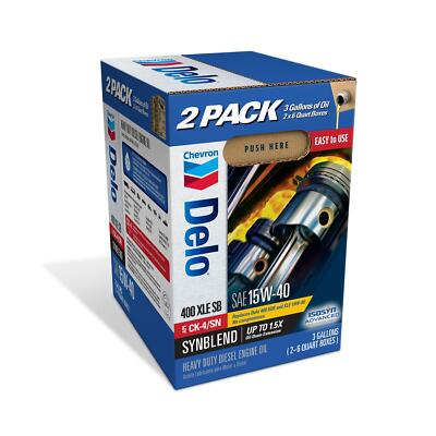 DELO XLE SB Synthetic Blend Diesel Motor Oil SAE 15W-40 3 Gallon Smart Change