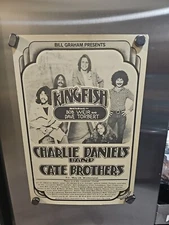 Kingfish Bob Weir Charlie Daniels Band Cate Brothers Original Concert Poster VTG