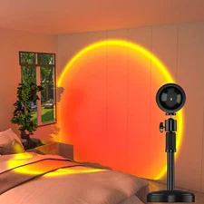 Sunset Lamp LED Projection, Night Light for Bedroom, Romantic Atmosphere Light