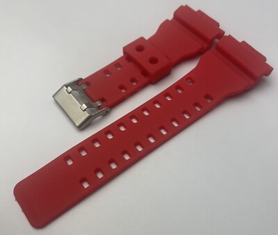Band / Gurt Der Uhr für Casio G - Shok, Farbe Rot 16MM