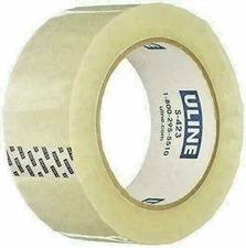 Qty 2 - Uline S-423 Industrial Packing Tape 2" x 110 yds (330 feet) 2 Mil, Clear