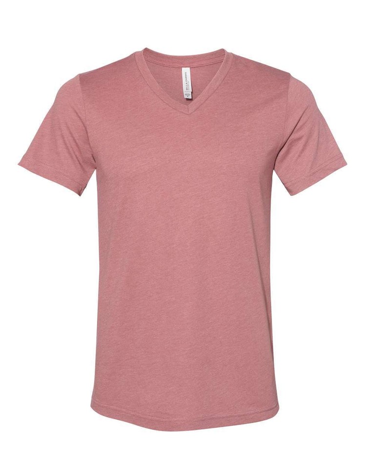 BELLA + CANVAS - Heather CVC V-Neck Short Sleeve Unisex T-Shirt ...