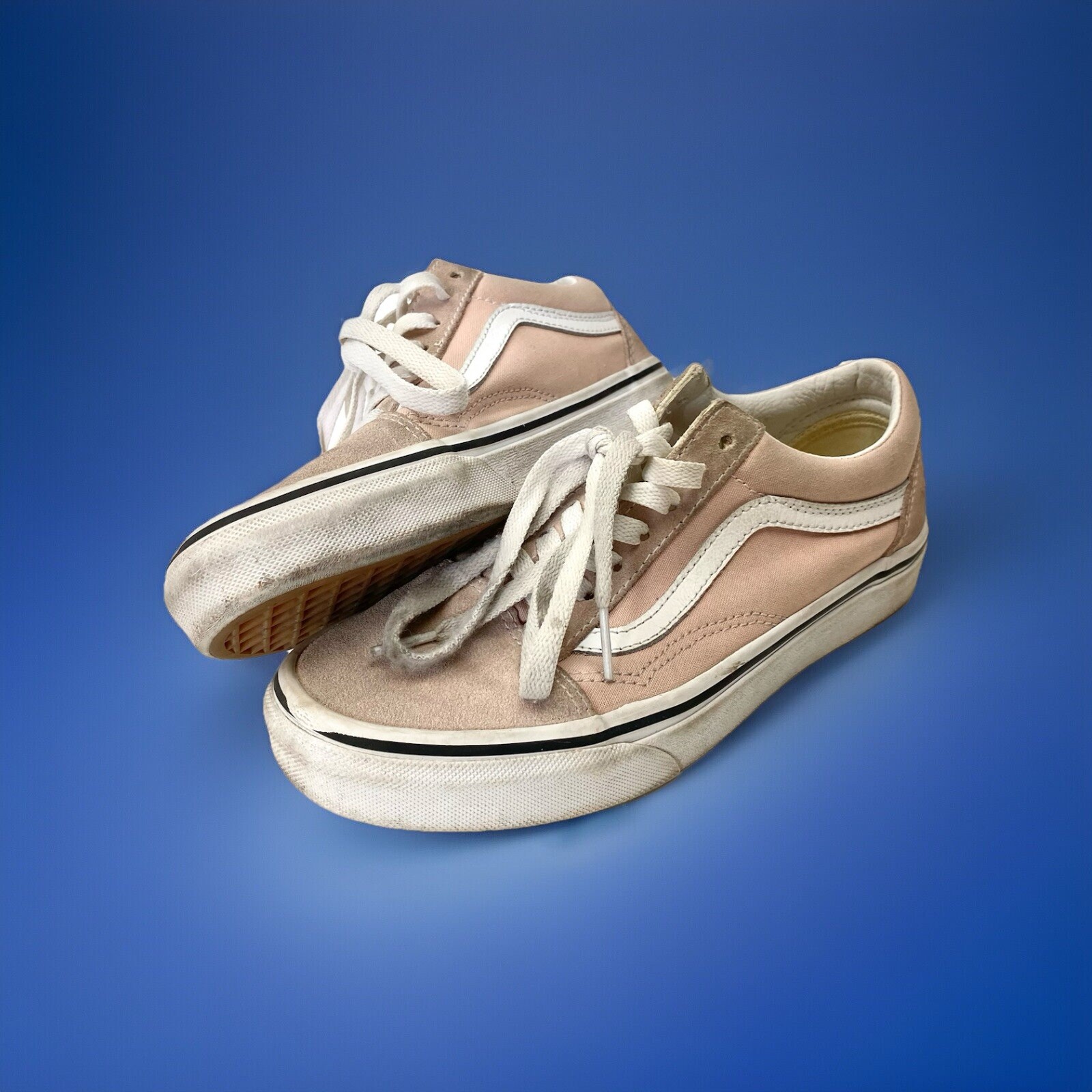 Vans Off The Wall Light Pink White Womens US 6.5 Men’s US 5 Skate Casual Shoes