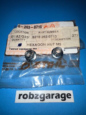 Dado Esagonale M5 Originale Per Motoseghe E Decespugliatori Stihl 92162610700 - Foto 8