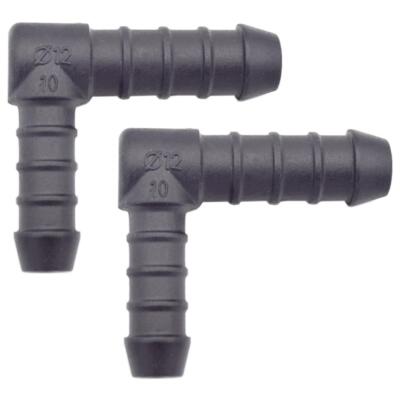 2 x YOU.S Schlauchverbindungsstück RGV Ø 10x12 mm 90 Grad - L-Form Reduzierer
