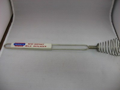 Triple F Feeds Vintage Advertising Whisk Farm Promo Milk Replacer Kitchen