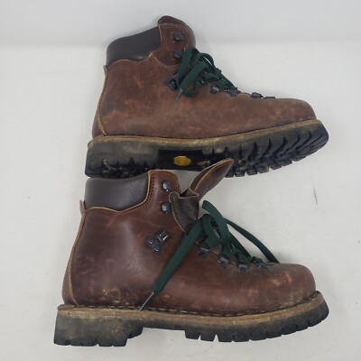 Vintage Scarpa LL Bean Brown Leather Norwegian Welt Hiking  display picture 1