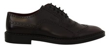 DOLCE & GABBANA Shoes Purple Leather Oxford Wingtip Formal EU41 / US8 RRP $1000