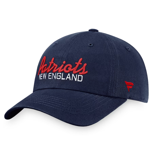New England Patriots Fanatics Branded Iconic Script Adjustable Hat Navy OSFM - Picture 4 of 13