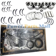 Overhaul Repair Kit With Piston Rings Gaskets Bearings For Kubota V1702 Engine
