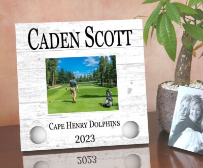 Golf Recognition Award Plaque -Senior Season Year End Gift or MVP Trophy 