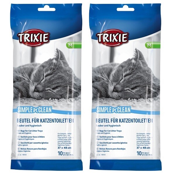 Trixie Simple'n'Clean Cat Litter Tray Bags Hygienic M L XL 10pc