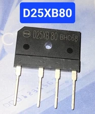 2PCS Original D25XB80 D25SB80 D25SBA80 DIP-4 25A Bridge Rectifier, US Stock
