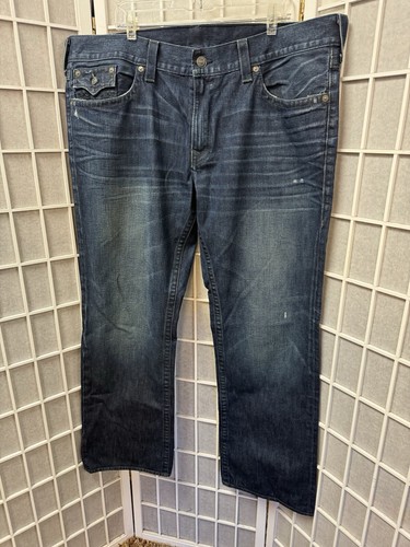True Religion, uomo, jeans, blu, taglia 44, zip, bottone, tasche, made in USA, cotone.! - Foto 3 di 12