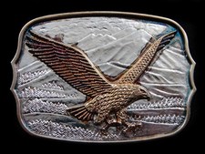 SA09104 VINTAGE 1970s  AMERICAN BALD EAGLE  COMMEMORATIVE BELT BUCKLE