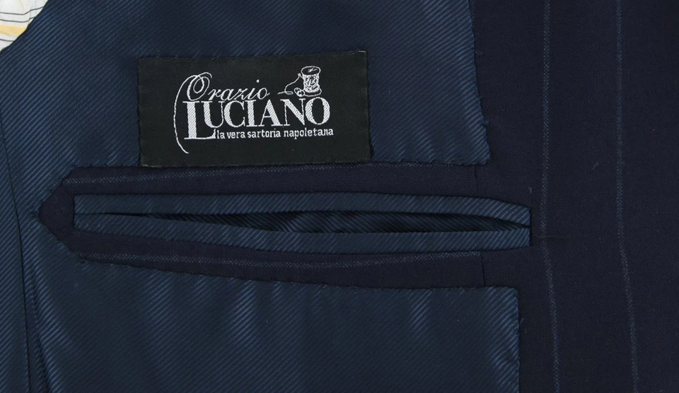 Traje de Lana Orazio Luciano Azul Marino - 44/54 - (AUFINTO3B725400505) Foto 4 de 4