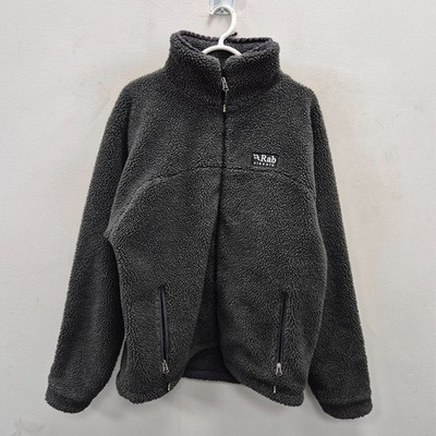 Rab Double Pile Borg Teddy Bear Full Zip Warm Fleece Grey Chunky Jacket Large