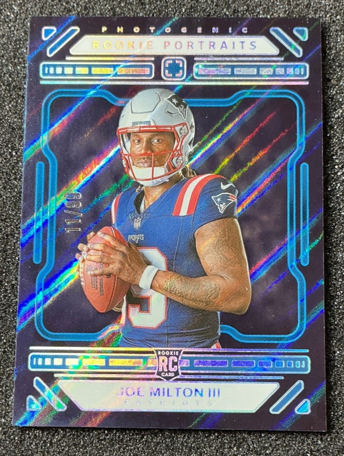 2024 Panini Photogenic - Rookie Portrait Joe Milton III #154 Blue /99 (RC)