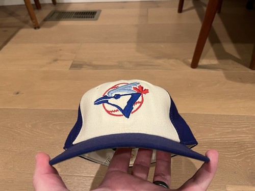 VTG New Era Toronto Blue Jays 7 1/2 Hat Cap 80s 90s Blue White Panel Pro Model - Picture 9 of 9