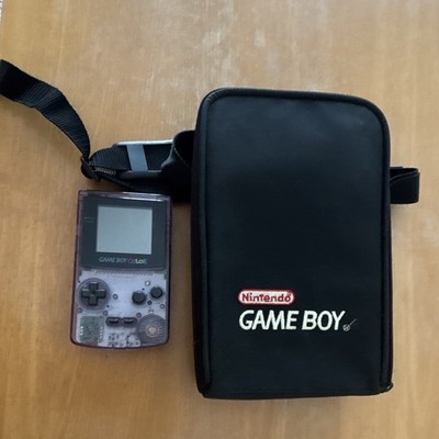 Nintendo Game Boy Color CGB-001 Purple Handheld Console w/ Carrying Case