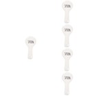 5pcs Ceramic Spoon Rest Soup Spoon Rest Kitchen Ceramic Stand Letter Design