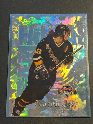 Box 47: 1996-97 Topps Fantasy Team SILVER BORDER PROOF Jaromir Jagr Penguins