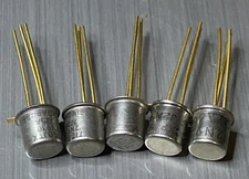 QTY 5 - 2N930 Gold Leads NOS Various Manufacturers