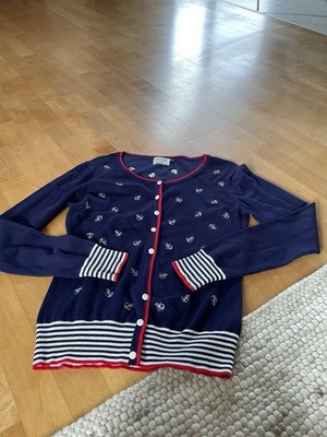 Rockabilly Dancing Days by Banned Strickjacke Anker Blau Größe M Viskose