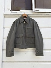 Vintage 50s Ranger Days 3 Pocket Whipcord Wool Jacket USA XL Salt And Pepper