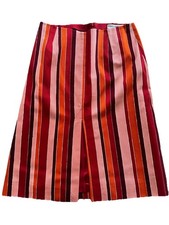 DOLCE & GABBANA SS 2002 Striped Midi Multicolor Skirt UK size 6 ITA 38 Vintage