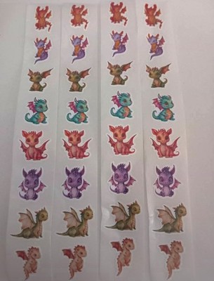 Stickers, Aufkleber 100 STK ,Drache,Dekorieren,Basteln
