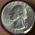1964-D Washington Quarter Denver Mint Silver 25C Circulated (6)
