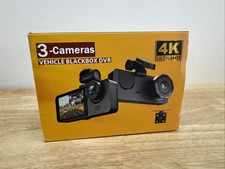 Dashcam 3-Lens Camera – Full HD 1080P Car DVR Video Recorder Front, Interior(D3)