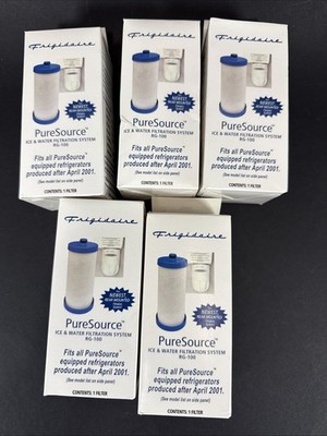 FRIGIDAIRE PURE SOURCE #RG-100 Replacement Water Filter - LOT of 5 (FIVE)!!!