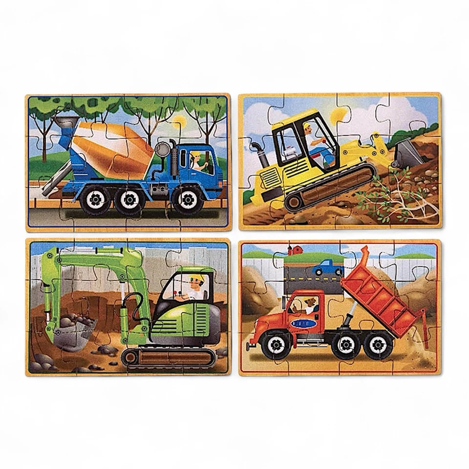 Rompecabezas de madera Melissa and Doug Construcción 4 en 1 con caja de almacenamiento 3+ Foto 3 de 4