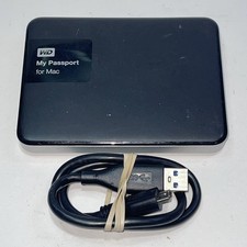 WD 1TB My Passport for Mac USB 3.0 Portable Black WDBJBS0010BSL-0B Tested