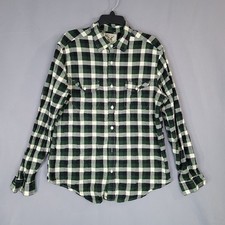 American Living Casual Button-Down Shirt Men's Large Green Plaid Cotton