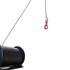 Wire Rope Winch Cable,Carbon Steel 7/16"x50ft Winch Cable with Self Locking Hook