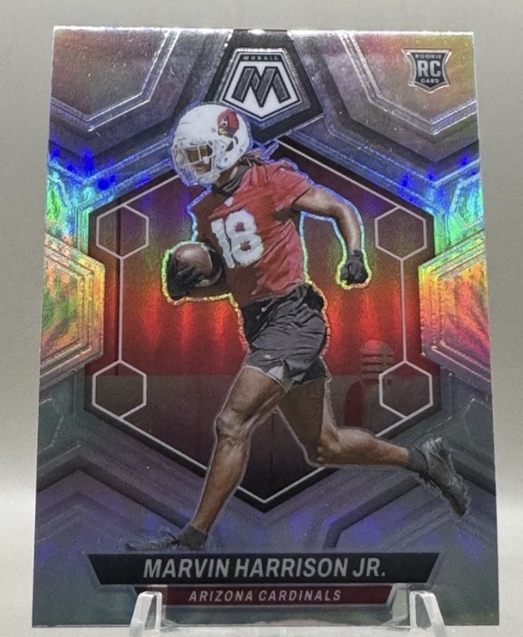 2024 Panini Mosaic Marvin Harrison Jr. Silver Prizm Rookie (RC) #304 Cardinals
