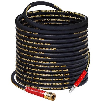 100 FT Pressure Washer Hose with 3/8 Quick Connect, 4000 PSI Kink Resistant High