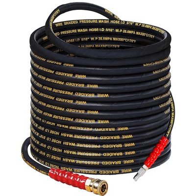 #ad 100 FT Pressure Washer Hose with 3 8 Quick Connect 4000 PSI Kink Resistant High $124.64