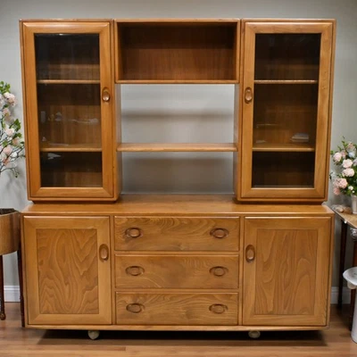 Ercol Windsor Sideboard Display Cabinets Light Finish #455D FREE* UK Delivery - Image 1 of 4